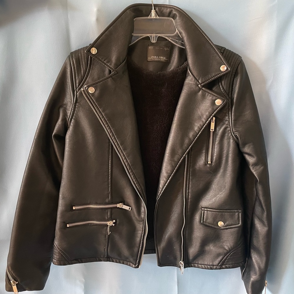 ZARA Girls Faux Leather Jacket